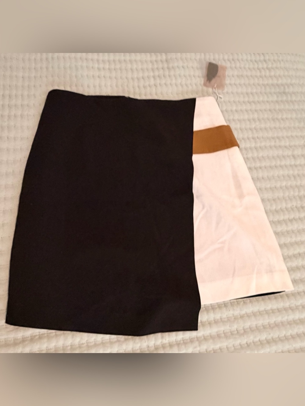 Forever 21 Black and White Pencil Skirt with Brown Accent